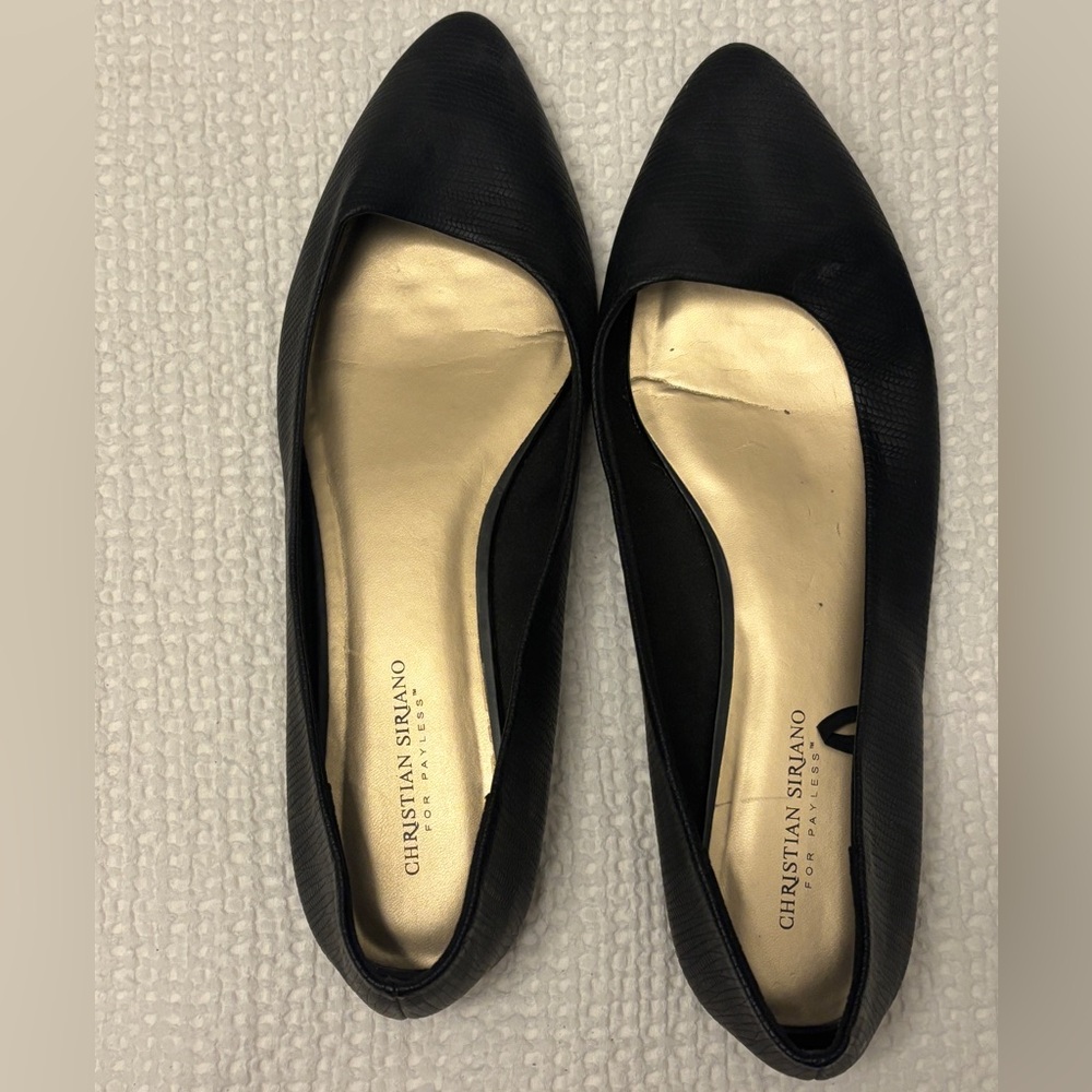 Christian Siriano black flats
